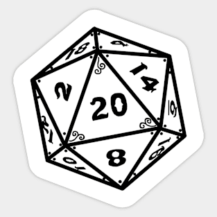 Decorative D20 Sticker